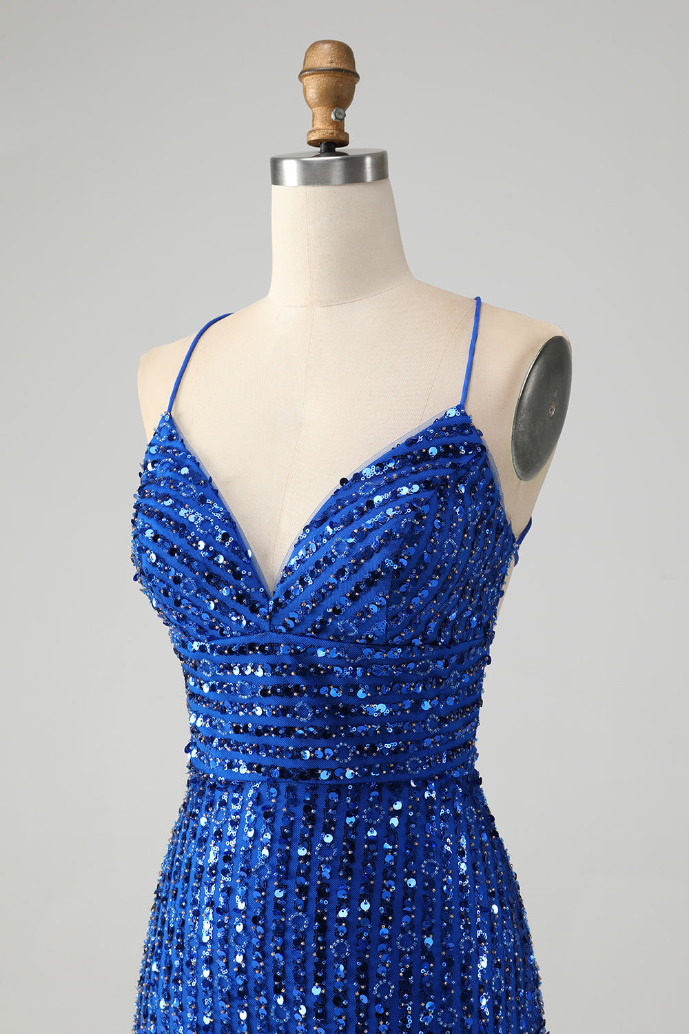Sparkly Green Bodycon Sequins Lace Up Mini Dress - Image 13